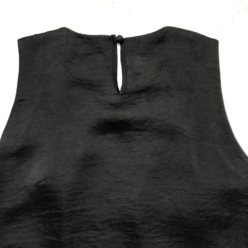 Club Monaco Black Ruffle Front Sleeveless Shell - Picture 9 of 9